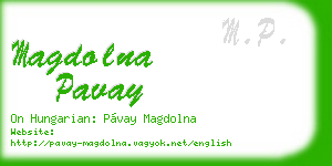 magdolna pavay business card